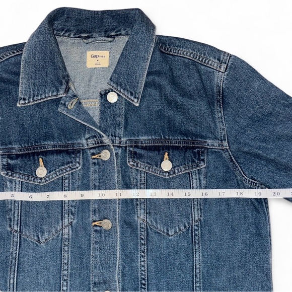 Gap 1969 Long Denim Button-Front Dress | Medium Wash | Size Medium - Picture 2 of 3